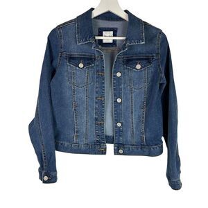Mudd Girls Blue Denim Jacket size 16 Button Front
